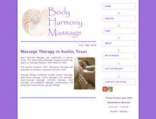 Tablet Screenshot of bodyharmonymassage.com