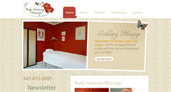 Desktop Screenshot of bodyharmonymassage.net